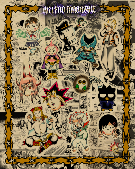 Traditional Anime tattoo sticker pack #2