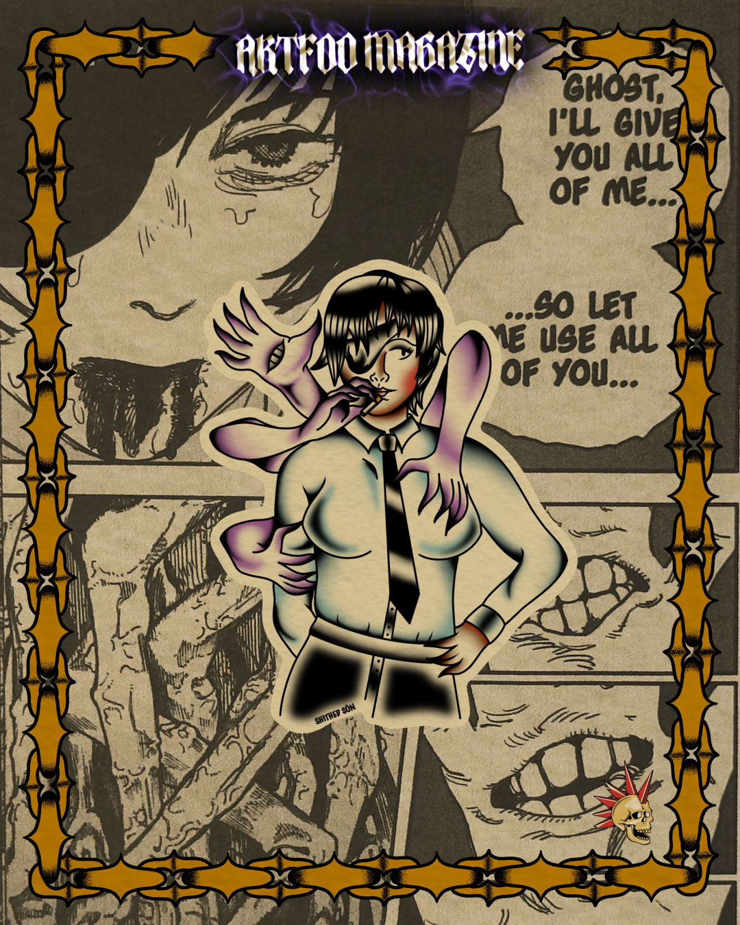 Traditional Anime Tattoo sticker pack #1